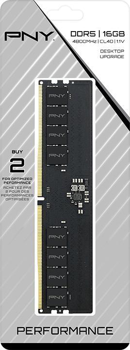 Produktbild PNY DDR5 Modul 16 GB (1 x 16GB, 4800 MHz, DDR5-RAM, DIMM)