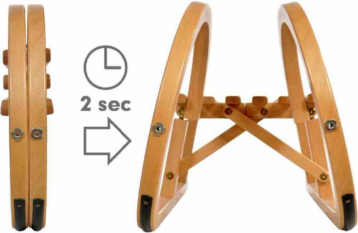 Produktbild Colint Holz-Faltschlitten Hörner Form