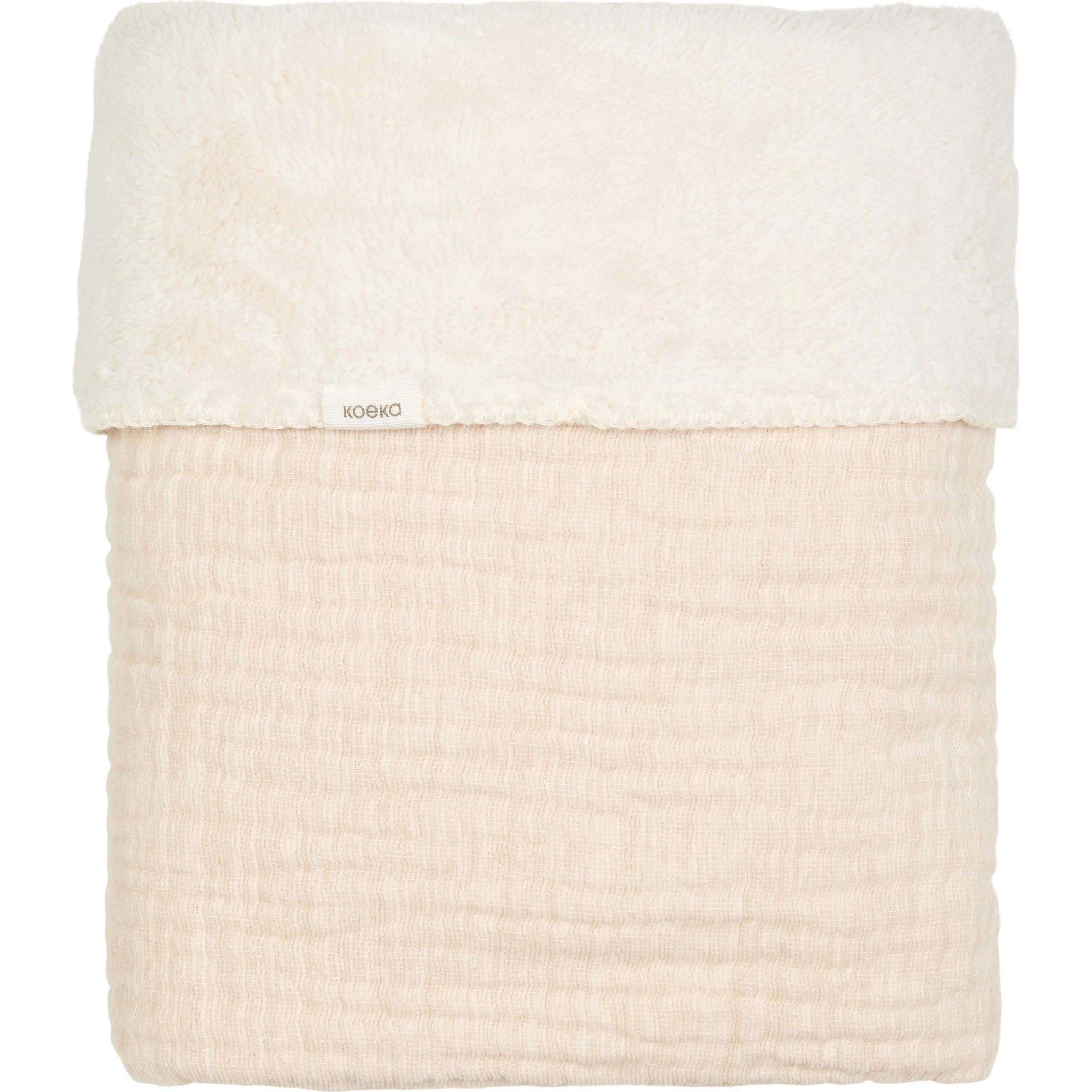 Koeka, Babydecke, Kinderdecke Plüsch Rivoli warm white (100 x 150 cm)