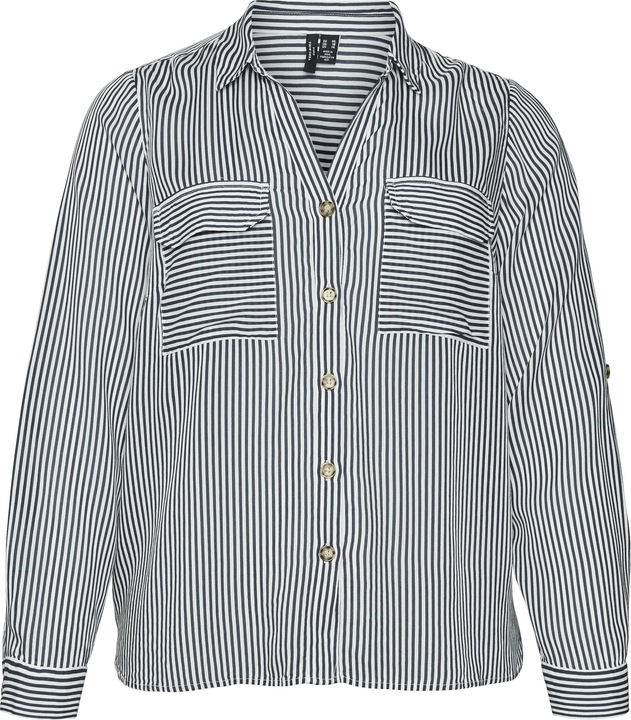 Produktbild Vero Moda Normal geschnitten Hemdkragen Curve Ärmel mit Umschlag Hemd Hemd (44)