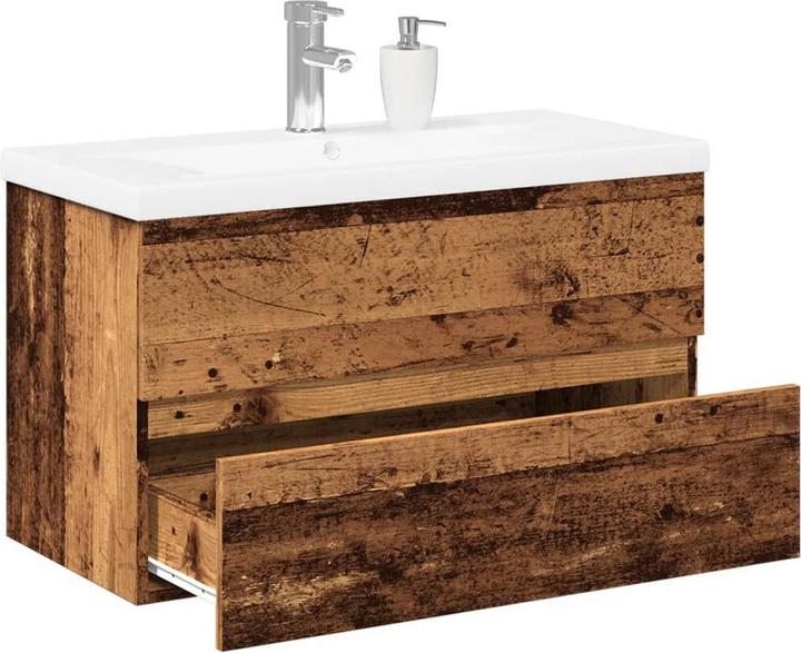 Actual product image VidaXL Vanity unit Wall-mounted vanity unit Bathroom cabinet with built-in basin