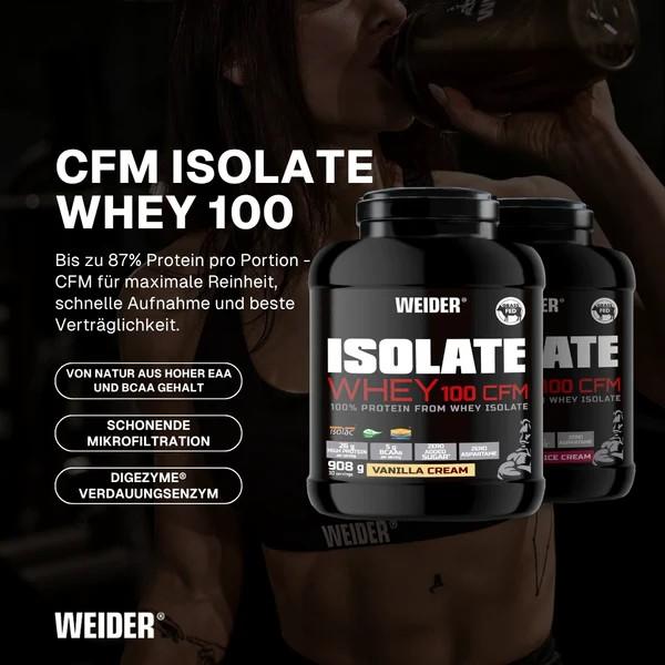 Produktbild Weider Isolate Whey 100 CFM (908 g, 1x, Vanille)