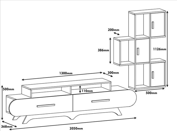 Actual product image Hanah Home Noelle (75 x 22 x 113 cm)