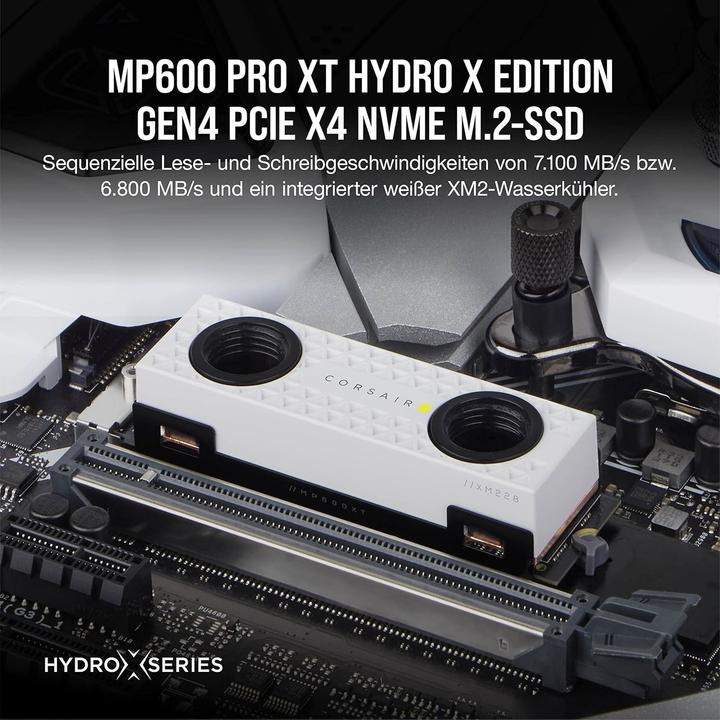 Actual product image Corsair MP600 XT Hydro X Edition (2000 GB, M.2 2280)
