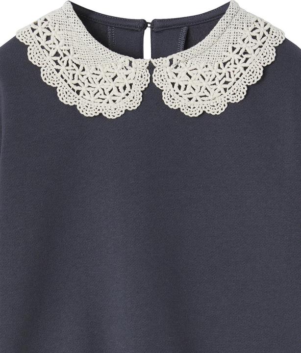 Actual product image Vertbaudet Mädchen Sweatshirt mit Makramee-Kragen, Recycling-Polyester (116)
