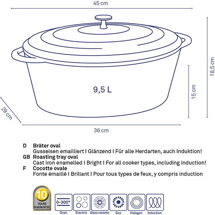 Actual product image Kela Calido (36 cm, Casserole + Stewpot, Cast iron)