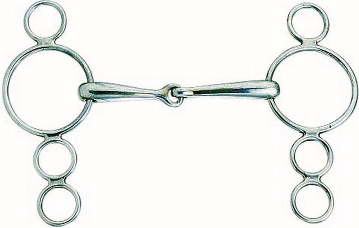 Immagine prodotto Korsteel Cavalli in acciaio inox rotto 3 anelli Snaffle