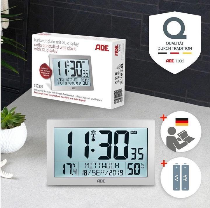 Actual product image ADE Radio controlled wall clock