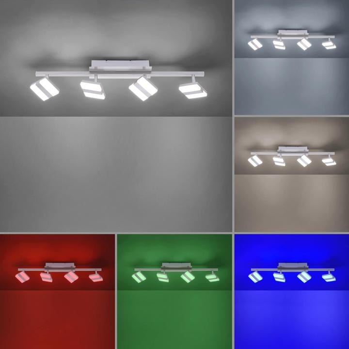 Produktbild Leuchten Direkt LED-Deckenleuchte 12084-55 stahlfarbig, 18 W, 2240 lm, CCT, RGB, Smart Home (2240 lm)