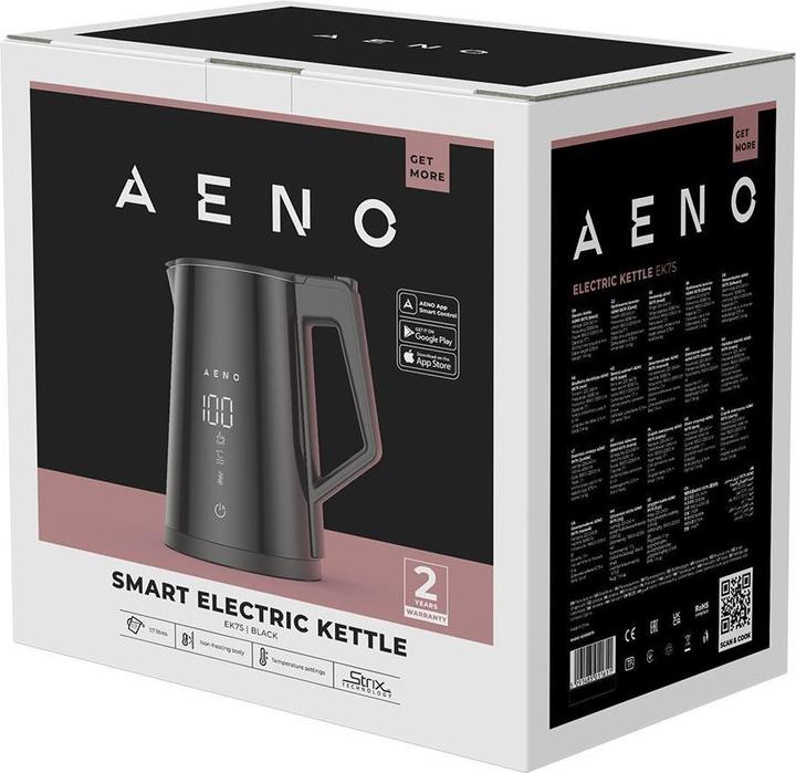 Productafbeelding Aeno Waterkoker EK7S 1,7L, 360°/app/keep-warm 24h zwart (1.70 l)