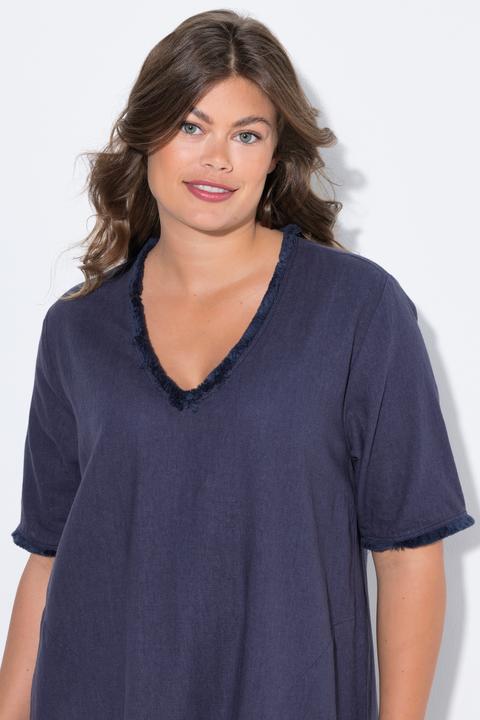 Immagine prodotto Laurasøn Leinenkleid, V-Ausschnitt, 1/2 Arm (42)