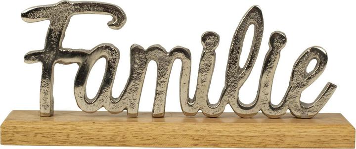 IKO Schriftzug "Familie" auf Holzsockel h=9,5cm b=22,5