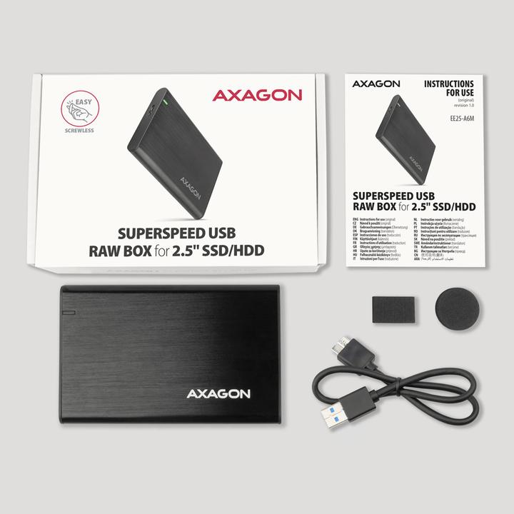 Image du produit Axagon EE25-A6M USB3.0 - SATA 6G Boîtier externe pour disque dur 2,5 (2.5")