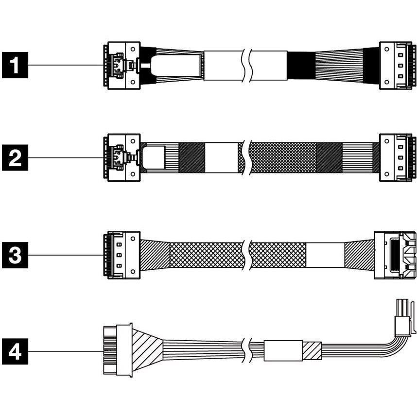Lenovo ThinkSystem SR650 V3 2.5" Chassis Front BP3 SAS/SATA Cable Kit, Server Zubehör