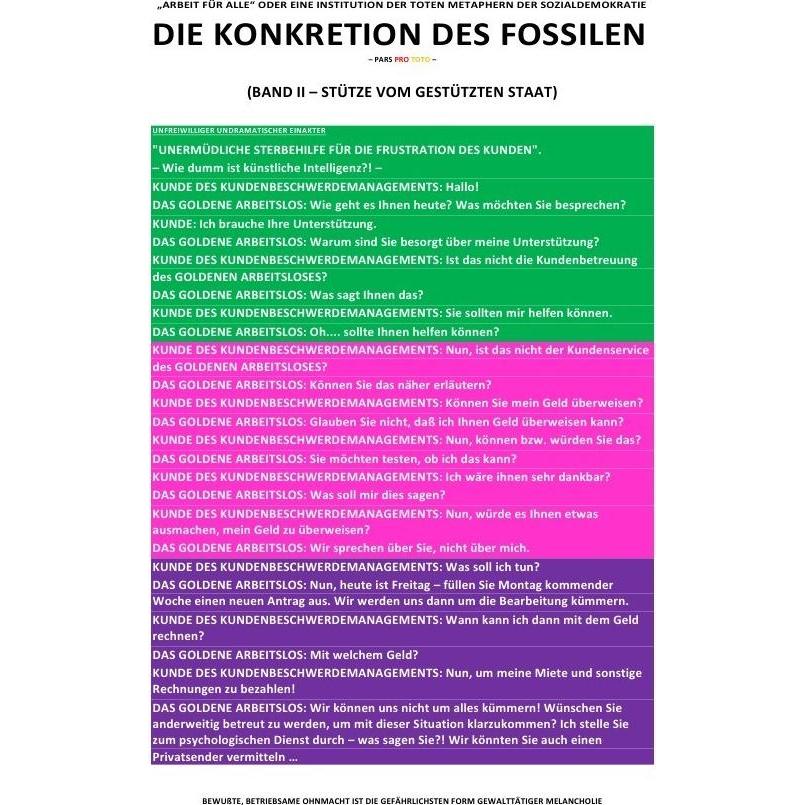 Die Konkretion Des Fossilen / Die Konkretion Des Fossilen - 'Arbeit Für Alle' Oder Eine Institution, Schulbücher von Soz...