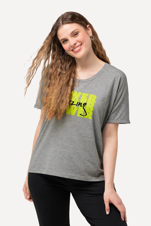 Immagine prodotto Ulla Popken T-shirt dal taglio oversize con POWER, scollo a girocollo e mezze maniche (54)