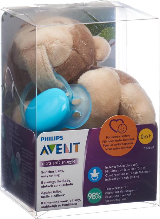 Actual product image Philips Avent Snuggle Monkey (1 x, from birth)