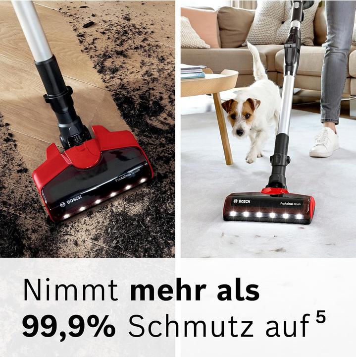 Actual product image Bosch Hausgeräte Unlimited 7 ProAnimal BKS711PET with bend tube, Tornado Red