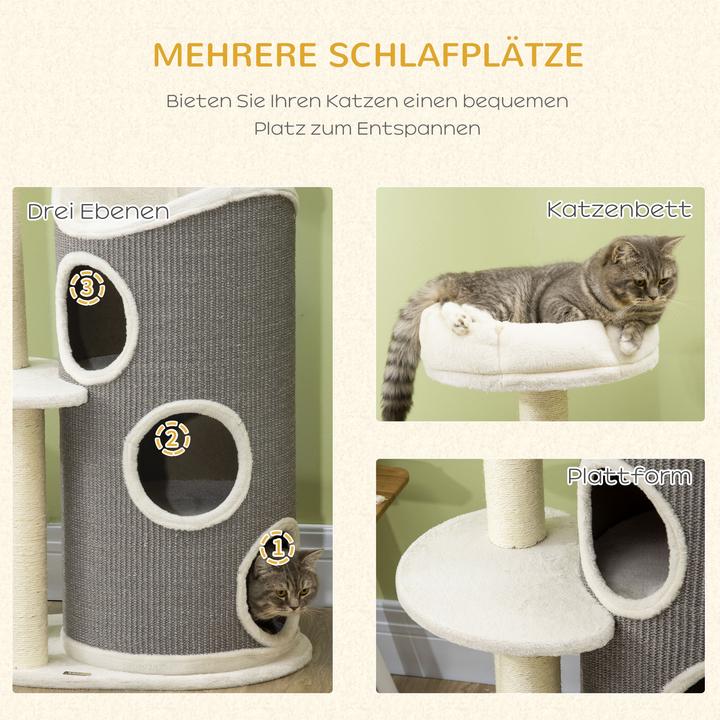 Image du produit Jamb Arbre à chat (109 cm, Blanc, Gris)