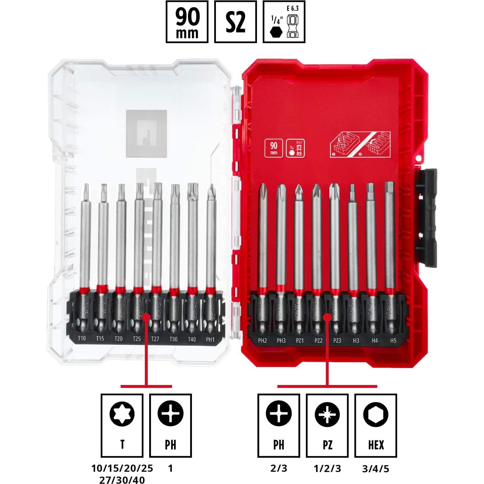 Thumbnail - Einhell, Bits, 118973 Bit-Set 16teilig (90 mm)