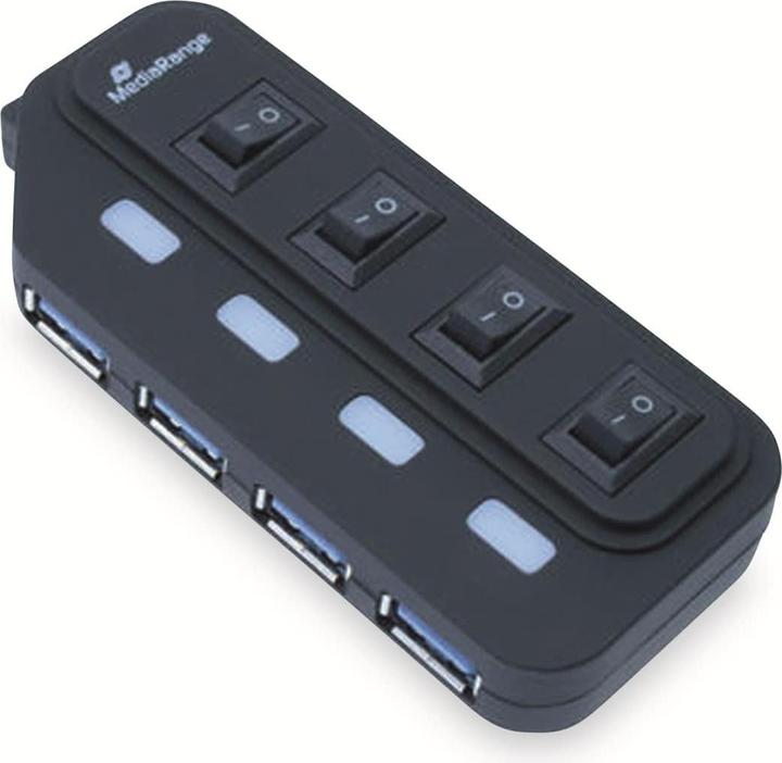 Actual product image MediaRange MRCS504 Stroke (USB-A, 4 Ports)
