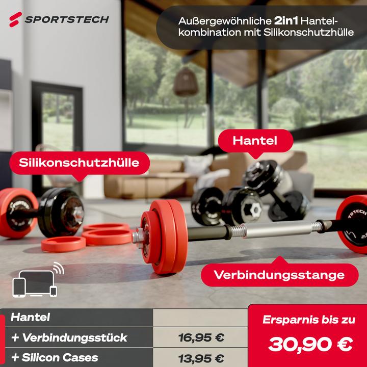 Immagine prodotto Sportstech AH300 (8 x 2,5 kg, 4 x 1,25 kg)