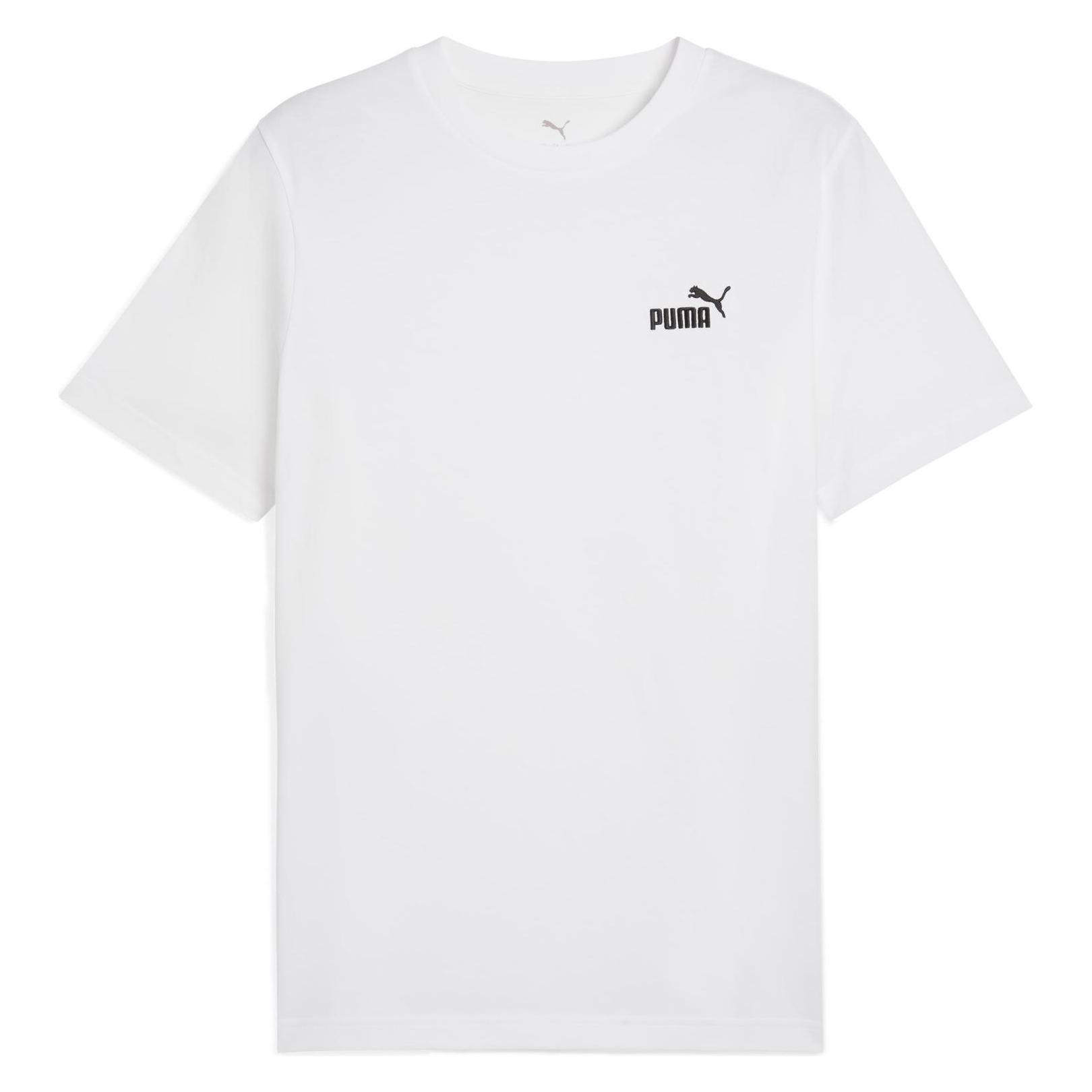Puma, Mannen, Sportief Shirt, Ess Klein Nr. 1 Logo T-shirt (4XL), Wit, 4XL