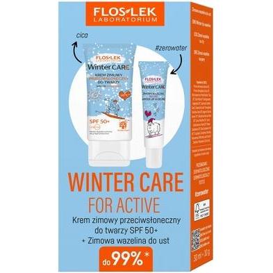 Floslek, Beauty Geschenkset, Floslekset Winter Care For Active Schutzcreme für das Gesicht 30ml und Lippenbalsam 10g