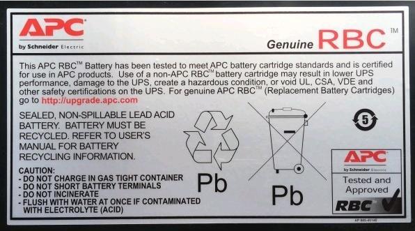 Actual product image APC RBC23, spare battery no. 23