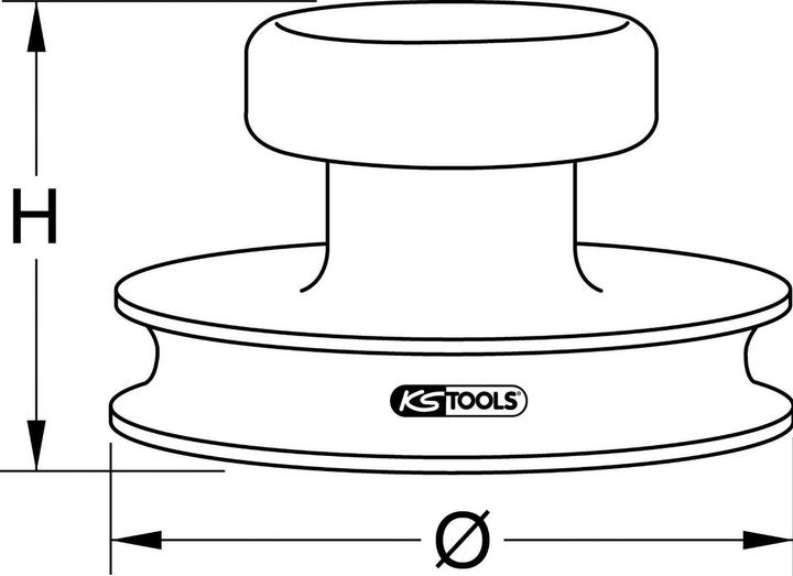 Image du produit KS Tools Mini palonnier à vide.max 15kg.Ø 80mm (15 kg)