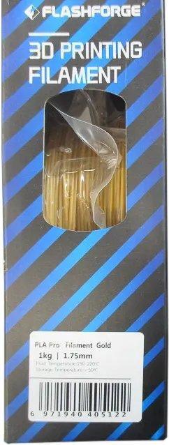 Actual product image FlashForge PLA 1.75mm Gold 1kg 3D Filament (PLA, 1.75 mm, 1000 g)