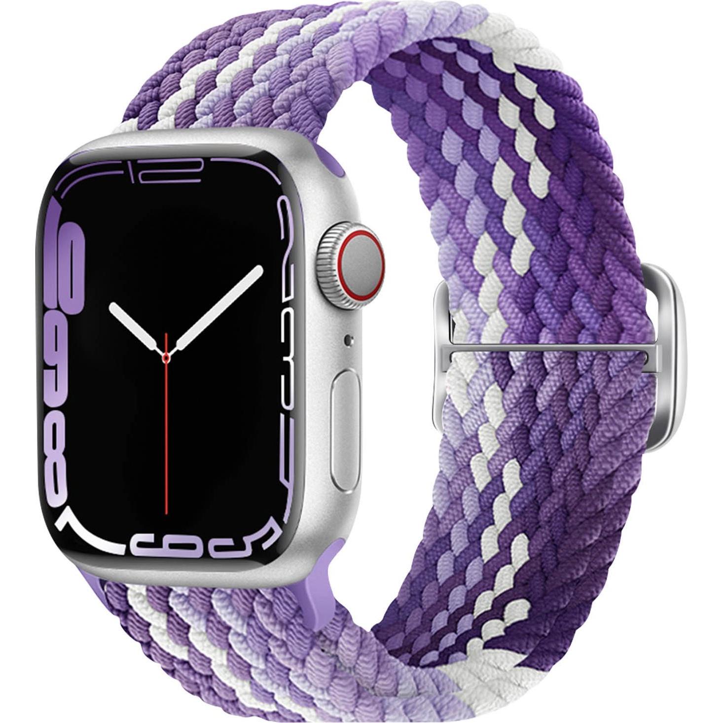 Avizar Ersatzarmband (Nylon, Apple Watch Series 6, Apple Watch Series 7, Apple Watch Series 8), Uhrenarmband, Violett