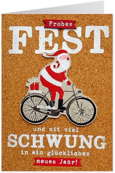 Produktbild Sheepworld Weihnachtskarte Kork Fahrrad 11 x 16 cm (1 Stk.)