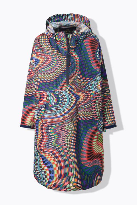 Actual product image Laurasøn Dynamic Wave Print Rain Poncho