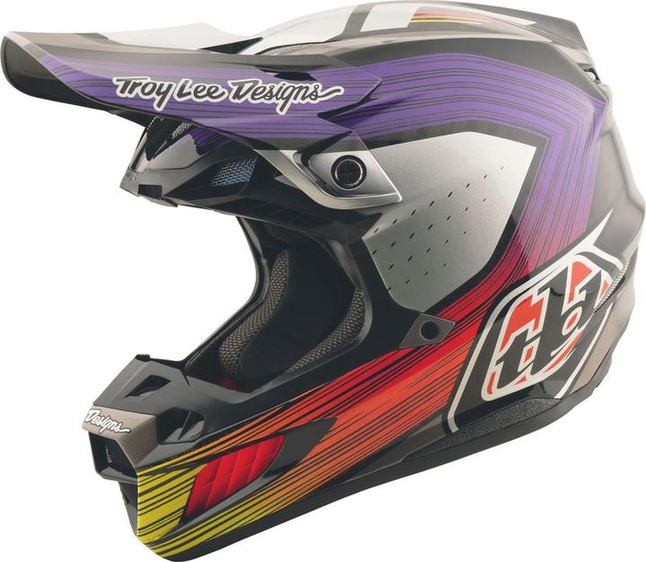 Produktbild Troy Lee Designs SE5 ECE Carbon MIPS Helm, Stripes, black/purple, M | 57-58cm