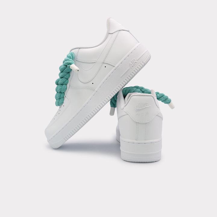 White, Mint Green
