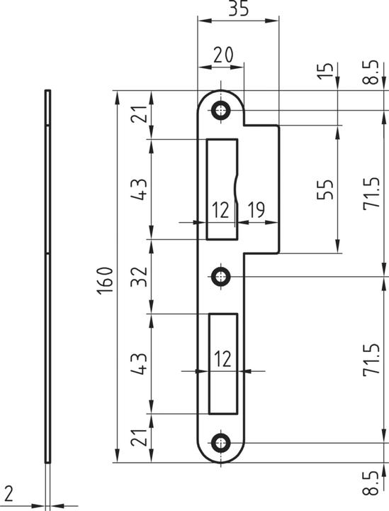 Produktbild Glutz Schliessbleche (Schliessblech)