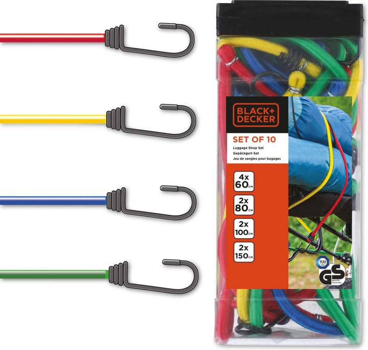 Produktbild Black & Decker Luggage strap set 10pcs