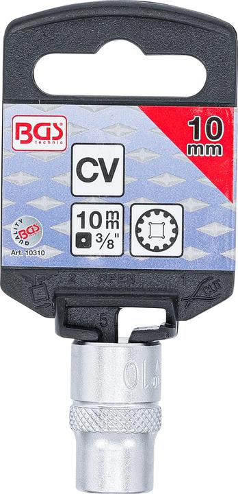 Produktbild BGS Steckschlüssel-Einsatz Gear Lock Antrieb Innenvierkant 10 mm (3/8") SW 10 mm (10 mm)
