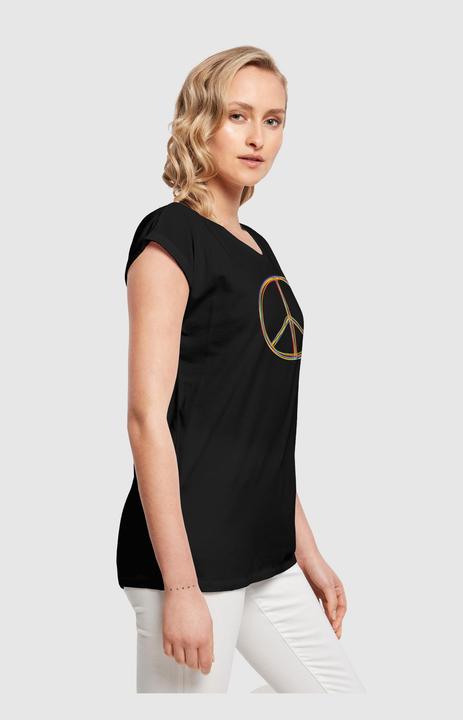 Produktbild Merchcode Peace Multicolor with Ladies Basic T-Shirt - 173337 (XL)