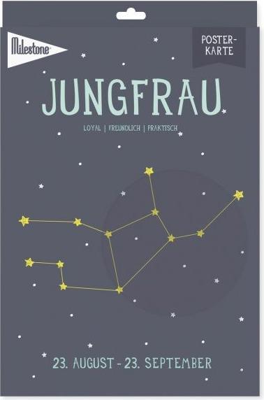 Produktbild Milestone Sternzeichen Postkarte / Poster im A4 Format, Jungfrau
