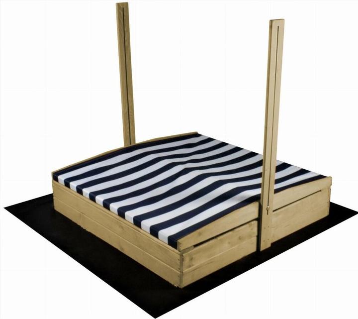 Produktbild Sand tropic Holzsandkasten mit Überdachung 120x120cm (natur)