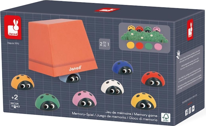 Produktbild Janod Memory Marienkäfer (Französisch, Englisch, Deutsch)