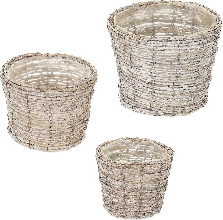 Image du produit Relaxdays 3x pot de fleurs (25 cm)