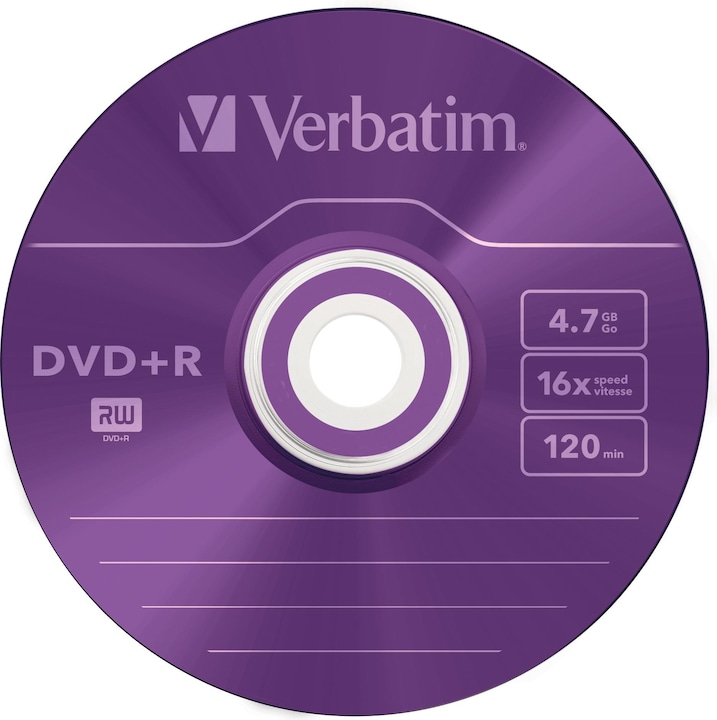 Image du produit Verbatim DVD+R Média 4.7GB,16x,5pcs (5 x)