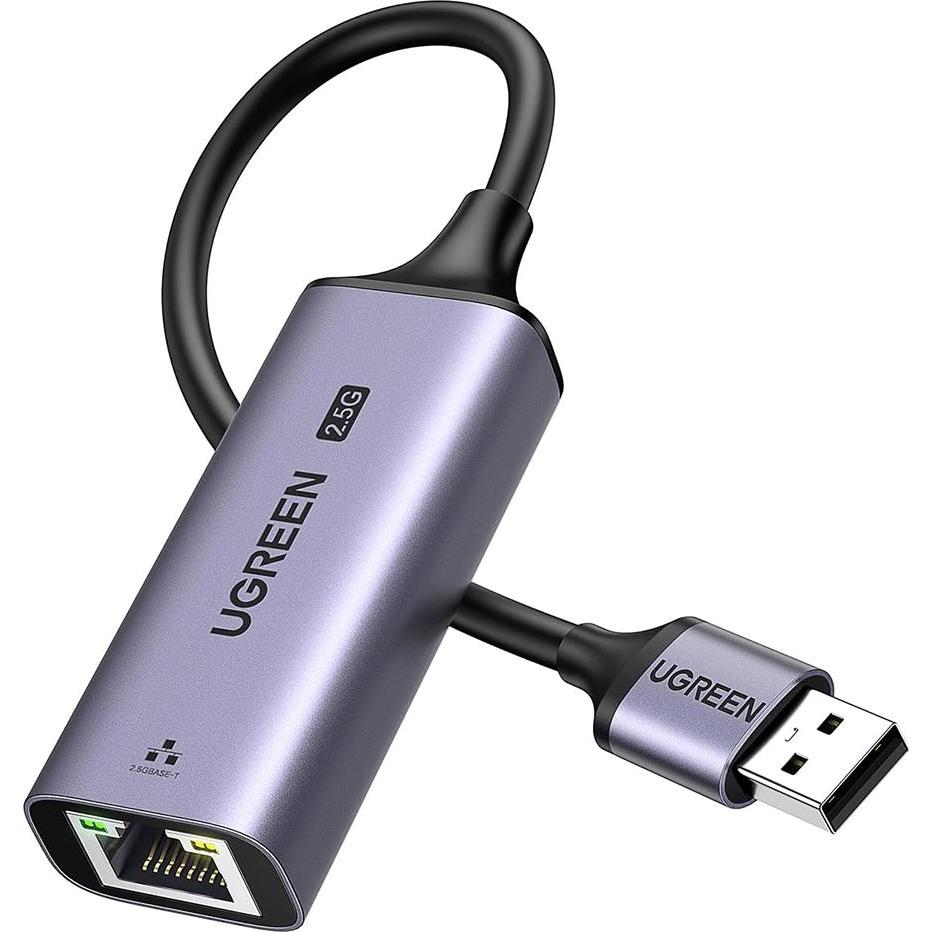 Ugreen Ethernet Adapter CM648, RJ45, USB, Grau (USB), Adattatore di rete, Grigio