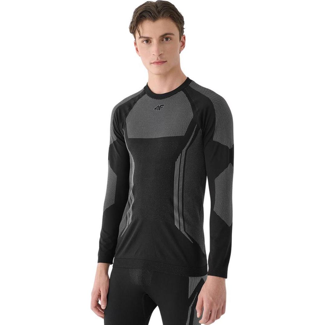 4F, Herren, Funktionsshirt, Koszulka termoaktywna męska M165 głęboka czerń 4FWAW24USEAM165 20S L/XL (L), Schwarz, L