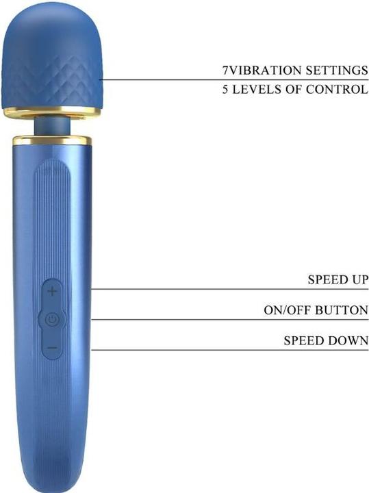 Actual product image Pretty Love Massager 7 Vibration Modes Blue
