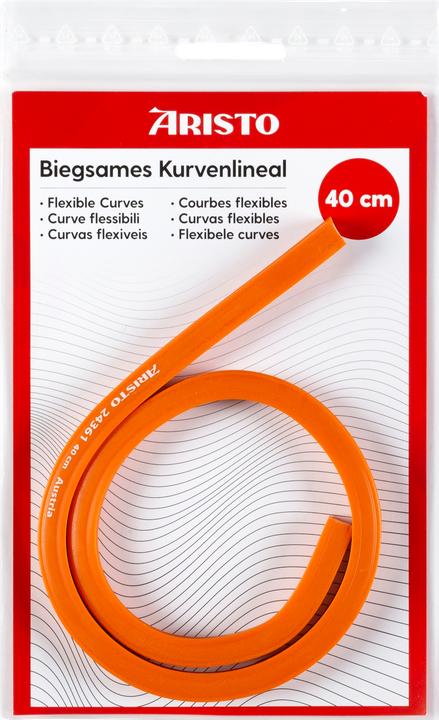 Actual product image Aristo Curved ruler 40cm flexible orange (40 cm)