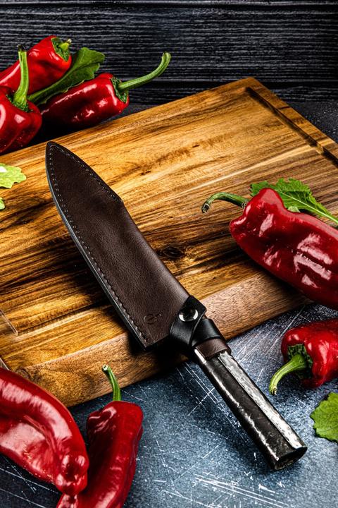 Actual product image Forged Lederetui Kochmesser